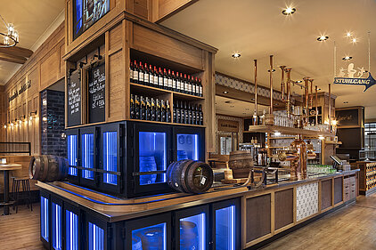 Zapfanlage, Bierkühlung und Bar im Maximilians Berlin